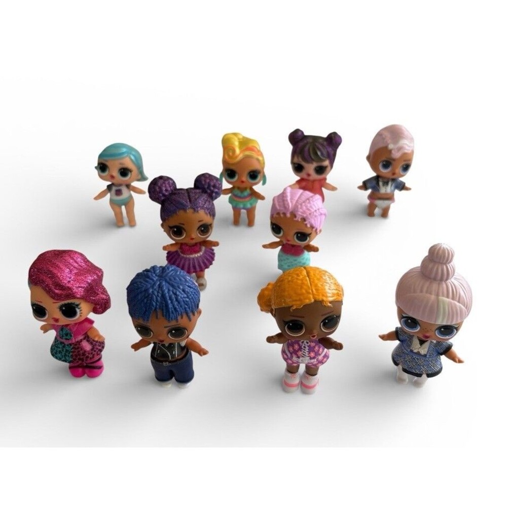 LOL Surprise Doll Lot of 10 Dolls Glitter Hair Collectible Mermaid Accessories